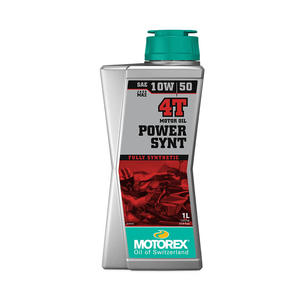 Motor oil bottle, Power Synt 4T 10W-50, fully synthetic, 1L, with green cap
