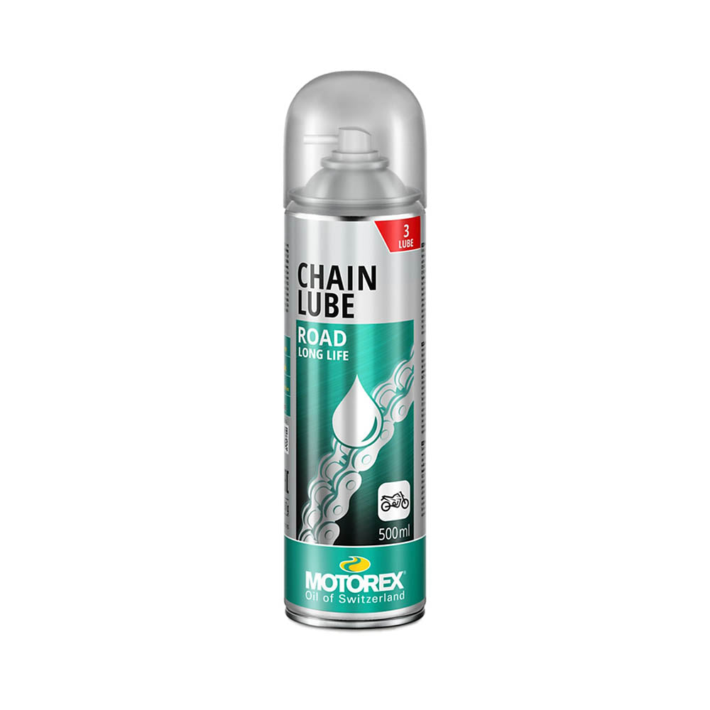 Motorex road chain lube aerosol, 500 ml, black