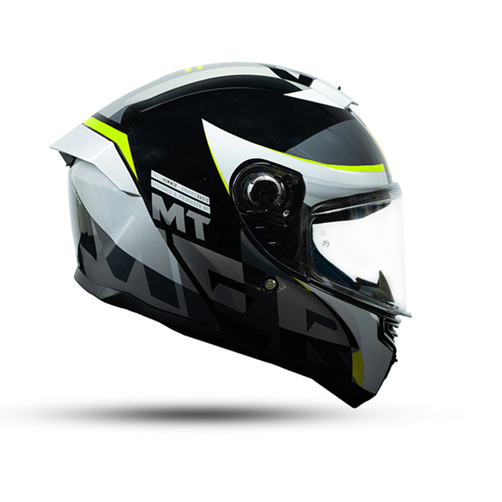 Hummer Oasis B3 - Motorcycle Riding Helmet (Black/Grey/Fluo Yellow)