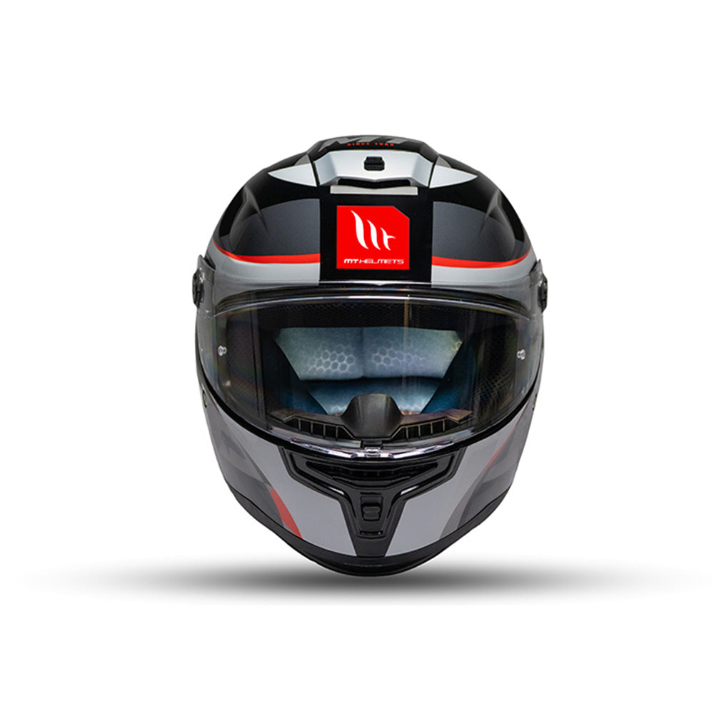Hummer Oasis A1 - Motorcycle Riding Helmet (Gloss Black/White/Red)