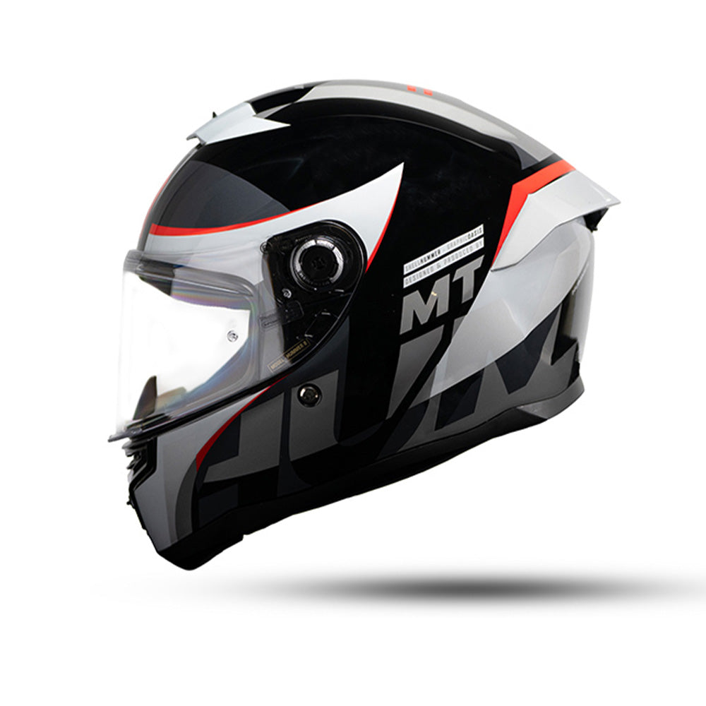 Hummer Oasis A1 - Motorcycle Riding Helmet (Gloss Black/White/Red)