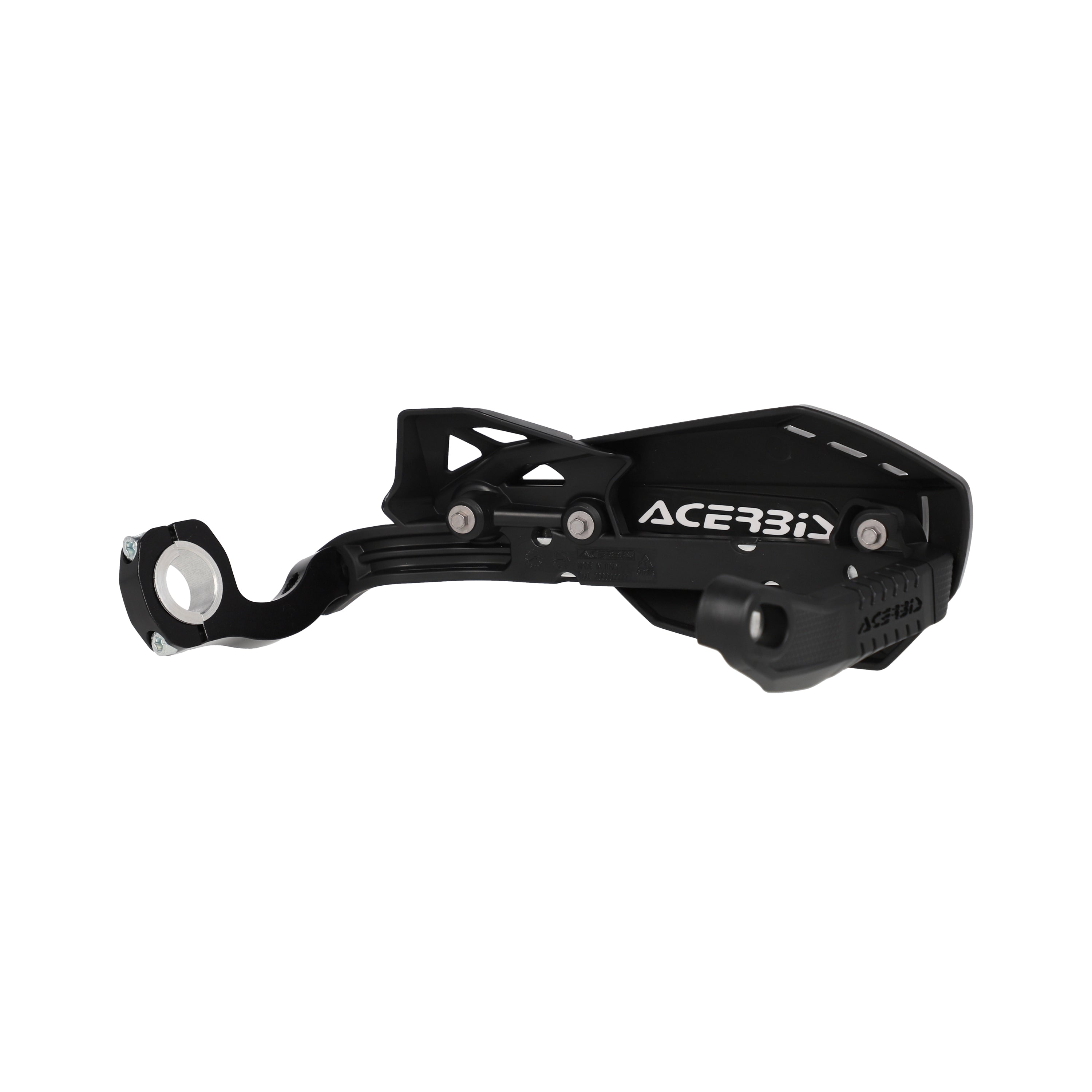 Black motorcycle handguards with knuckle protectors and white ACERBIS logo