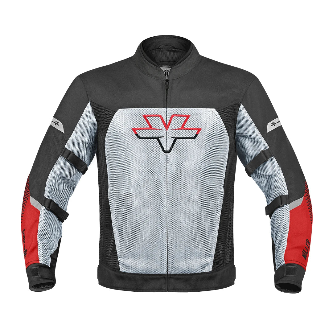 Miller – Street Mesh Riding Jacket With Liners - Red