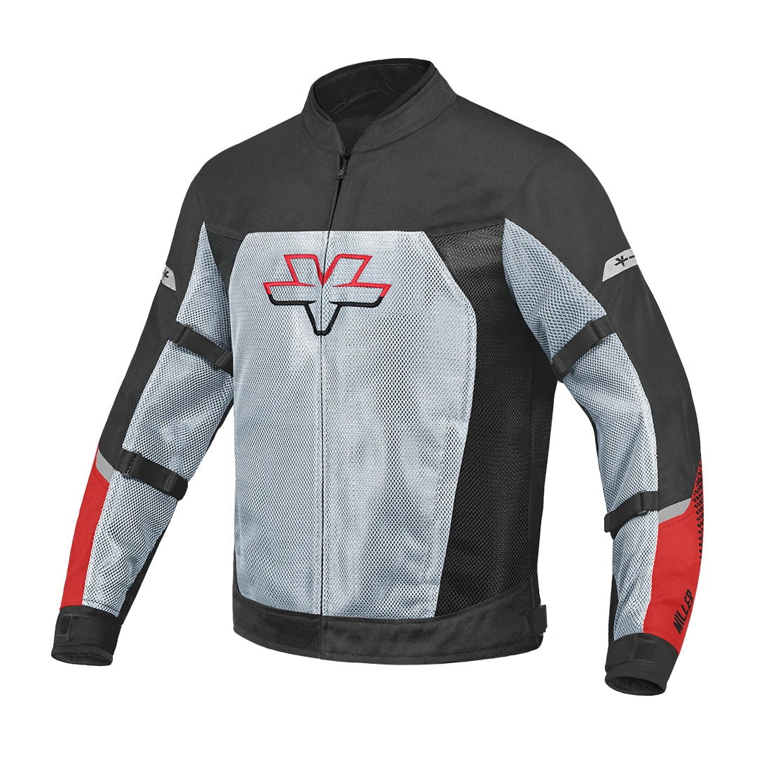 Miller – Street Mesh Riding Jacket With Liners - Red