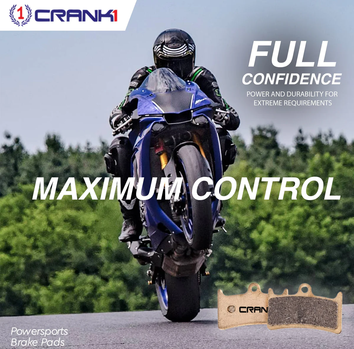Ceramic Brake Pads For Bajaj Dominar 400 - Front - CRM479 (1 Set)