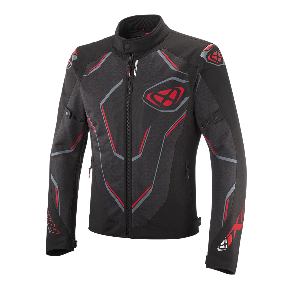 Demoniak - All Weather Motorcycle Riding Jacket (Black/Red)