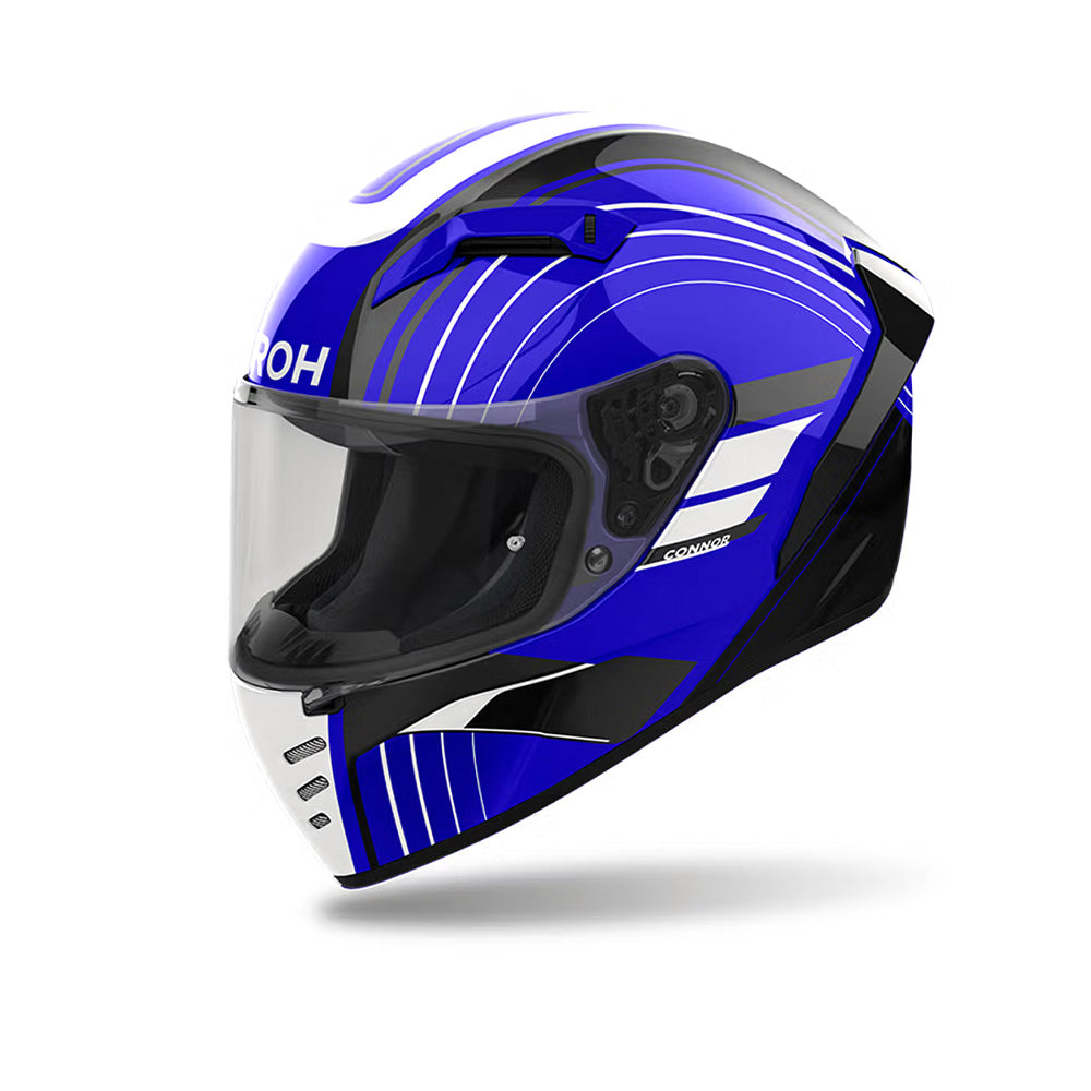Airoh Connor Achieve Blue Gloss Helmet – ReiseMoto