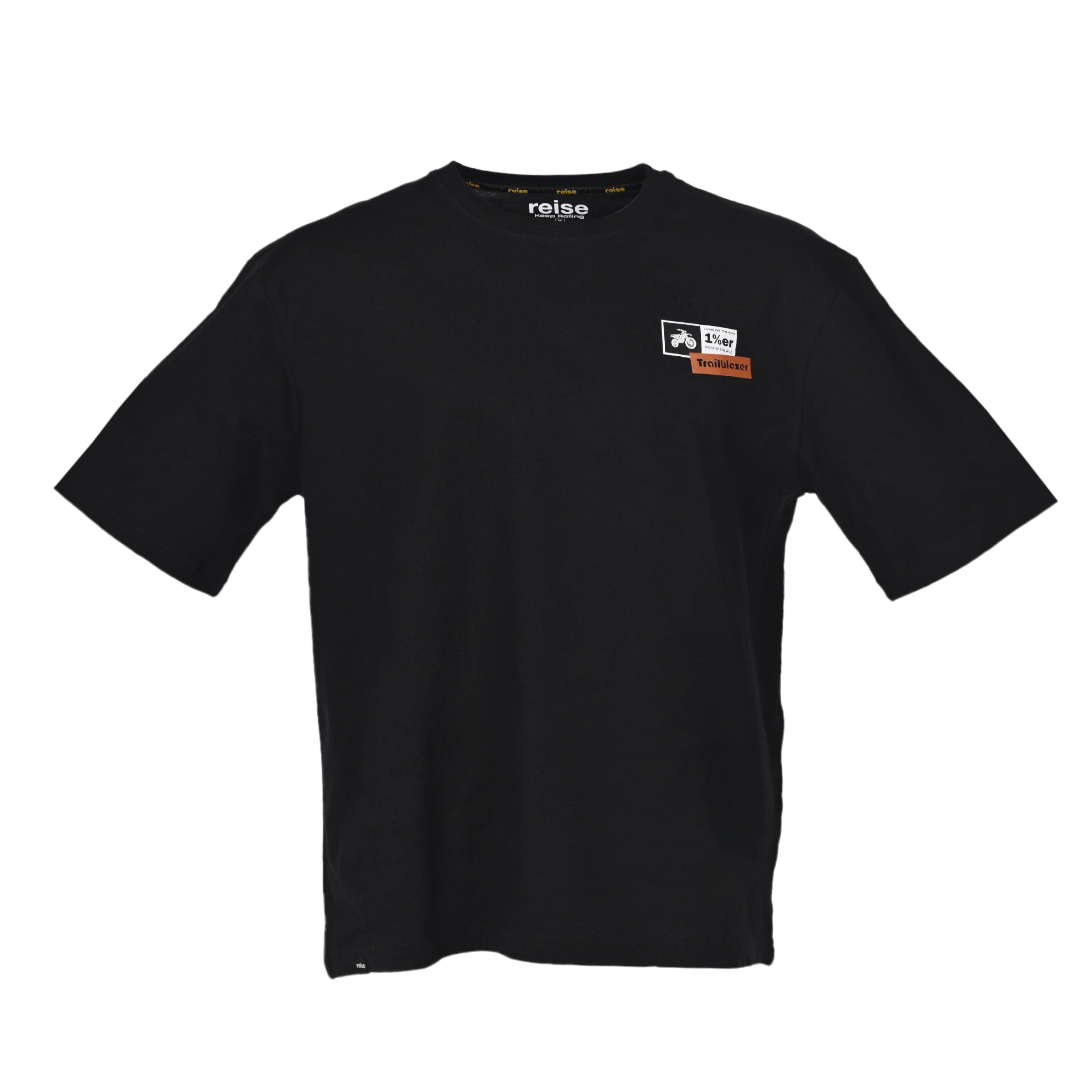 Reise Trailblazer Black Oversized T-shirt – ReiseMoto