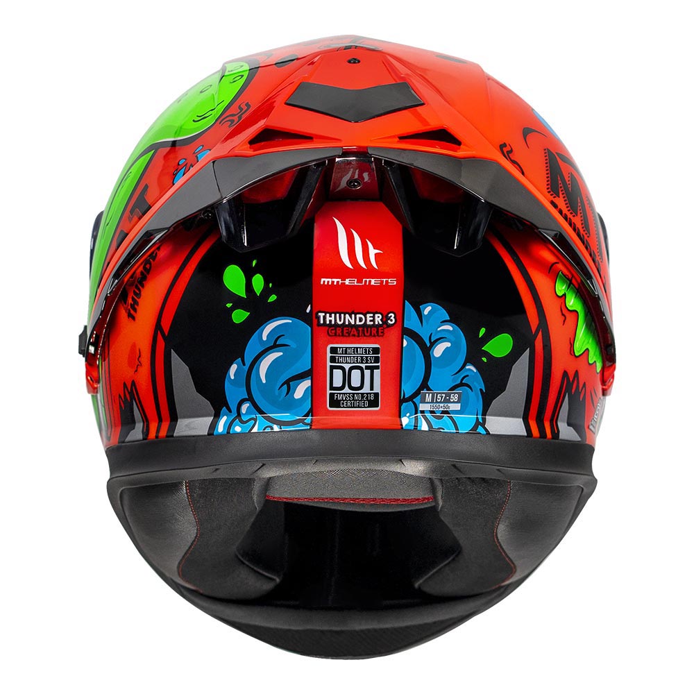 Thunder 3 SV Pro Creature - Motorcycle Riding Helmet (Red/Green)