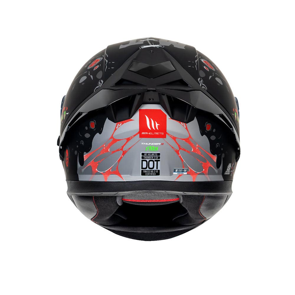 Thunder 3 SV Pro Yarn - Motorcycle Riding Helmet (Matt Black/Yellow/Red)