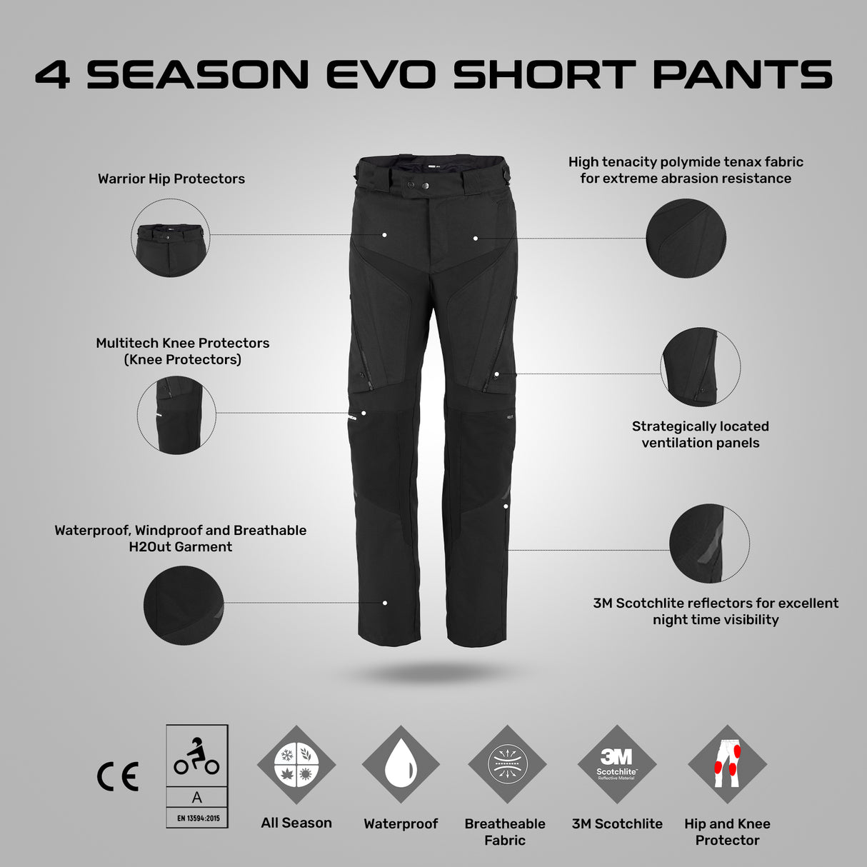 4Season Pants Short - Black