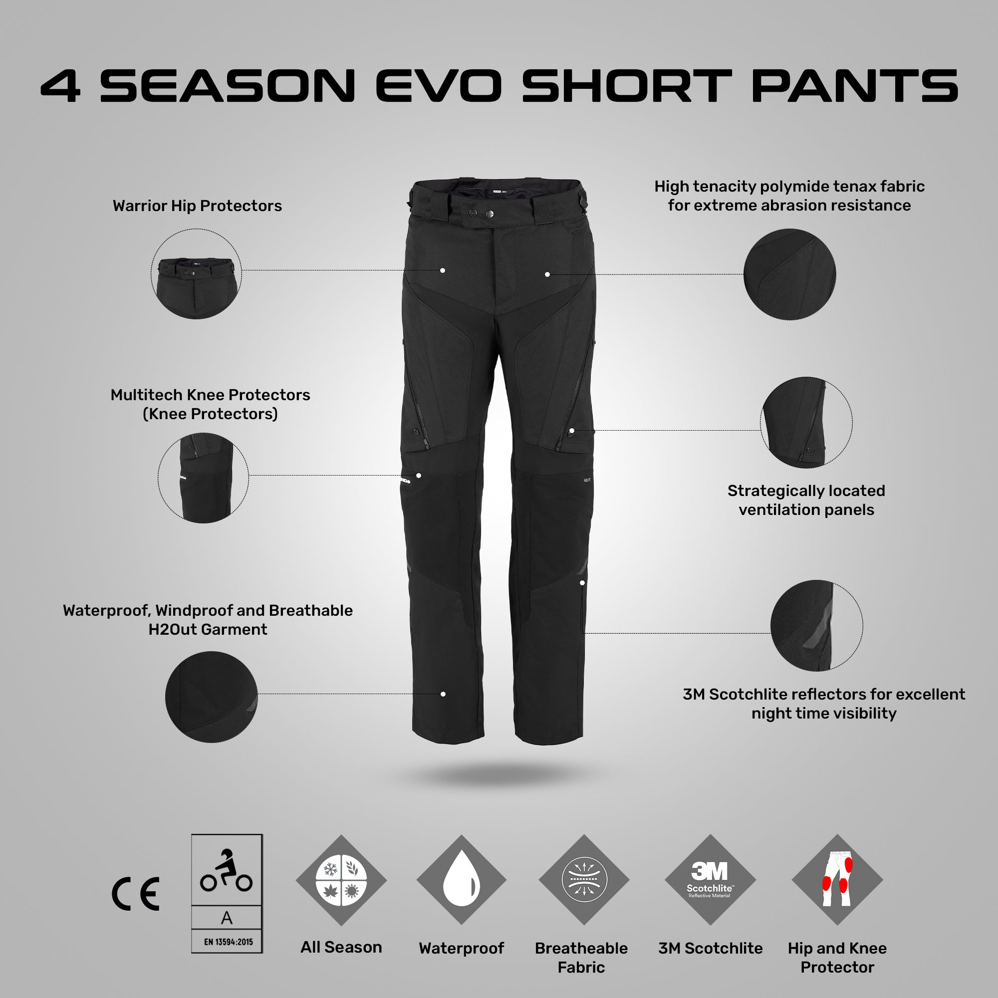 4Season Pants Short - Black