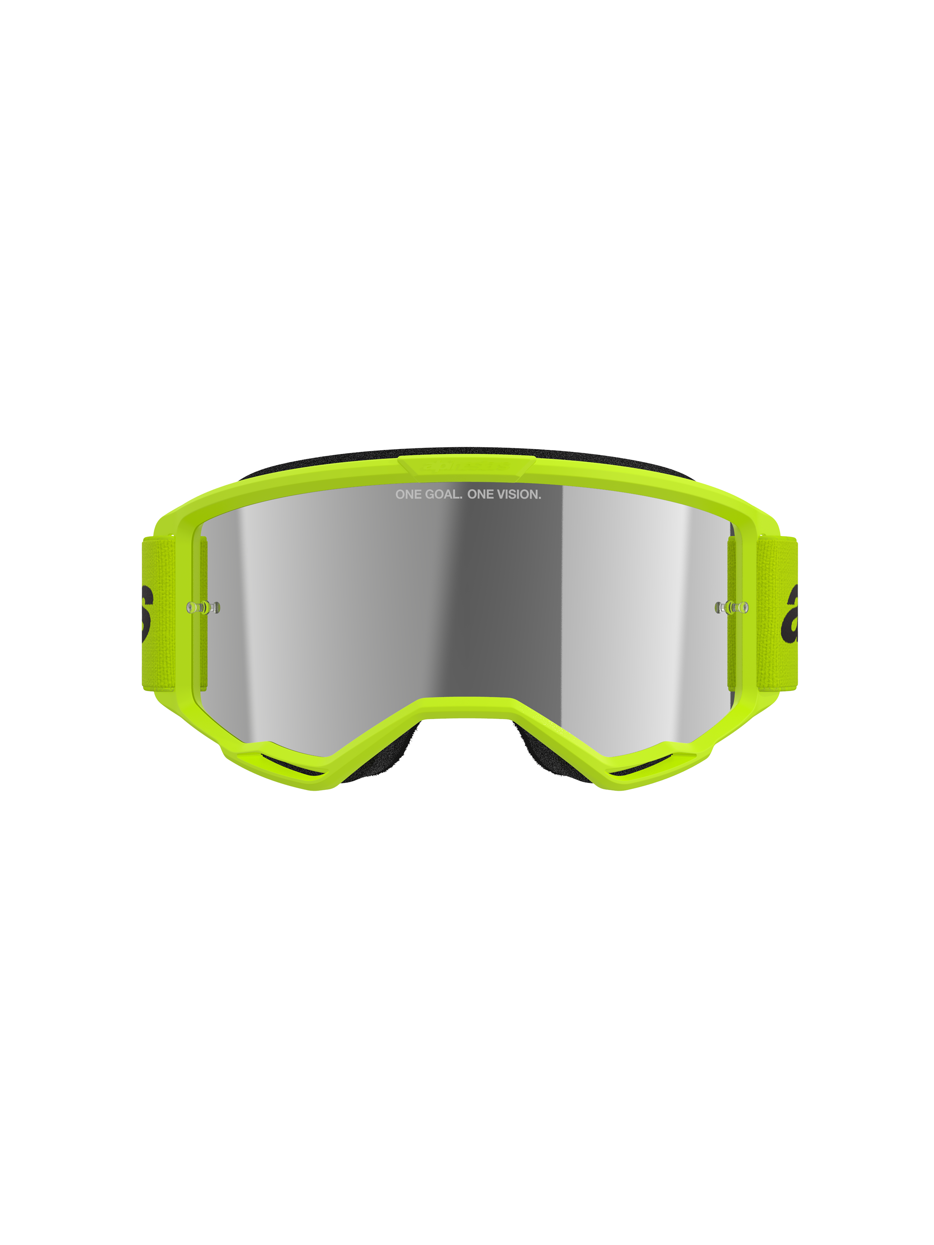 Vision 3 Wordmark Goggle - Yellow Fluo Mirror Silver
