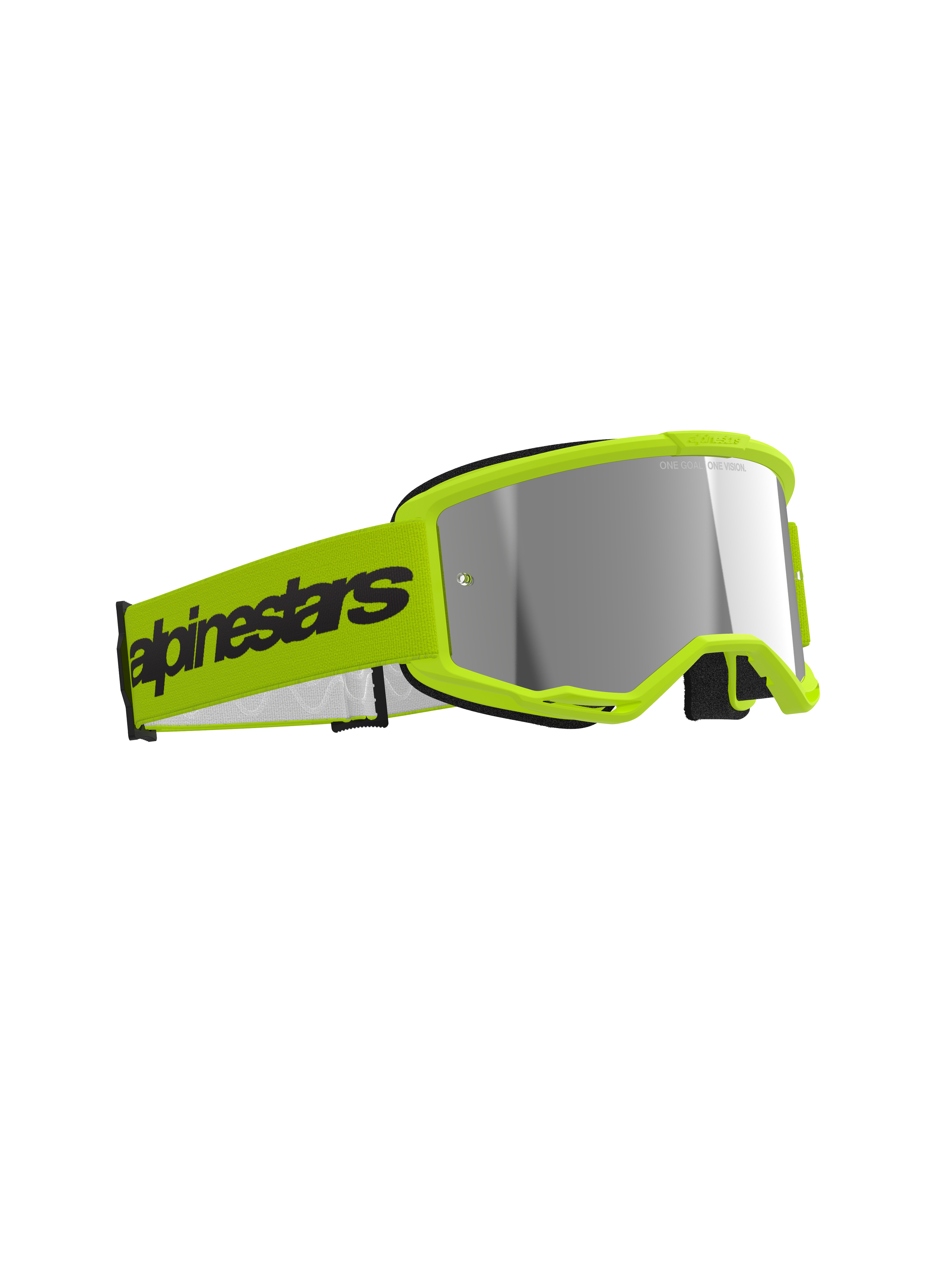 Vision 3 Wordmark Goggle - Yellow Fluo Mirror Silver