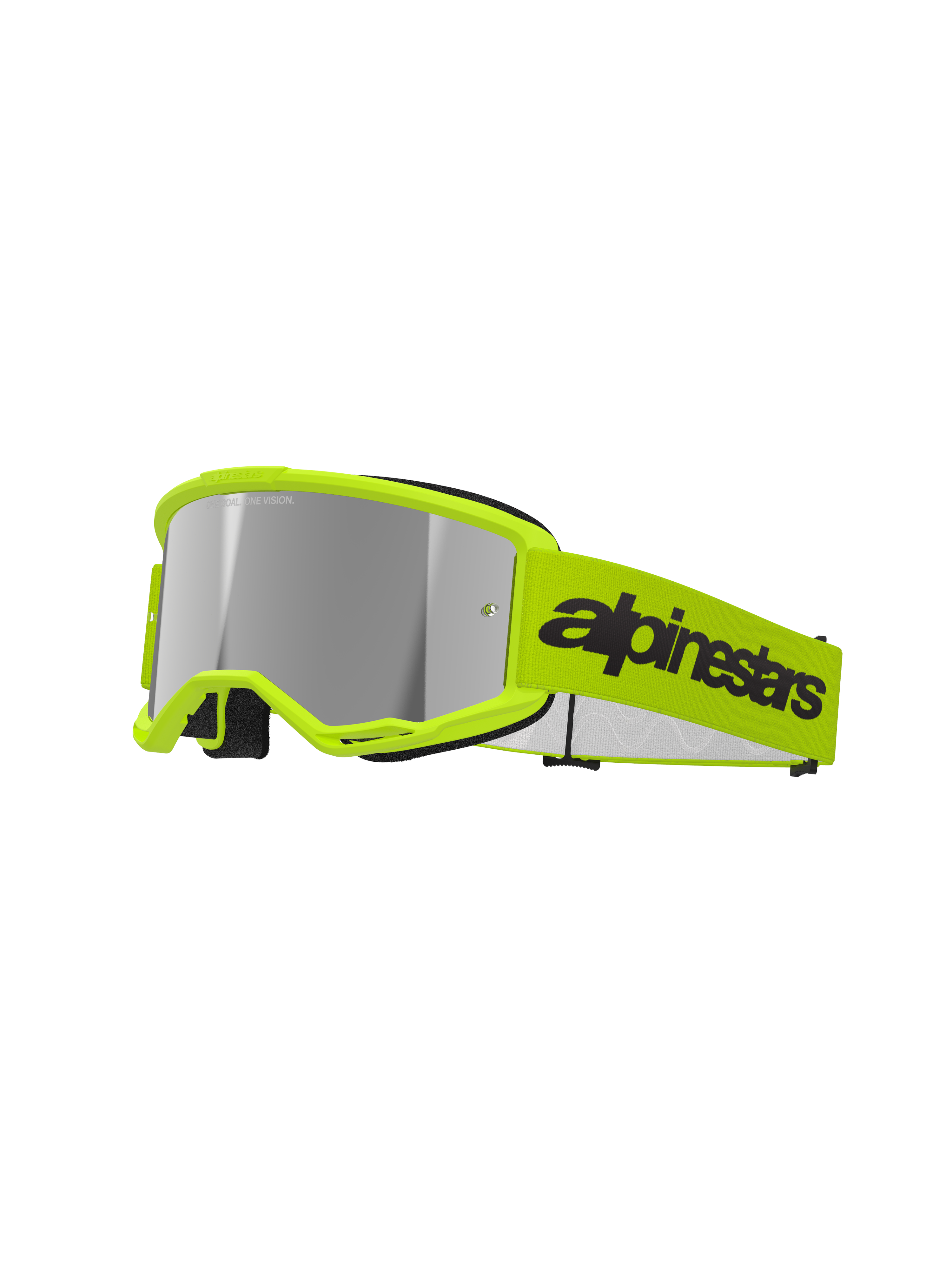 Vision 3 Wordmark Goggle - Yellow Fluo Mirror Silver