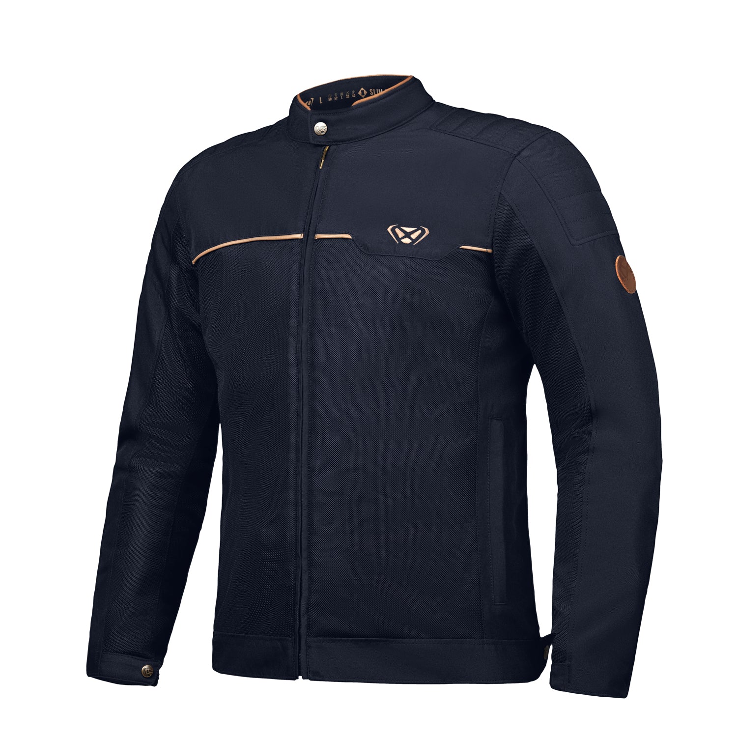 Ixon Cornet Navy/Brown Motorcycle Jacket – Reise Moto