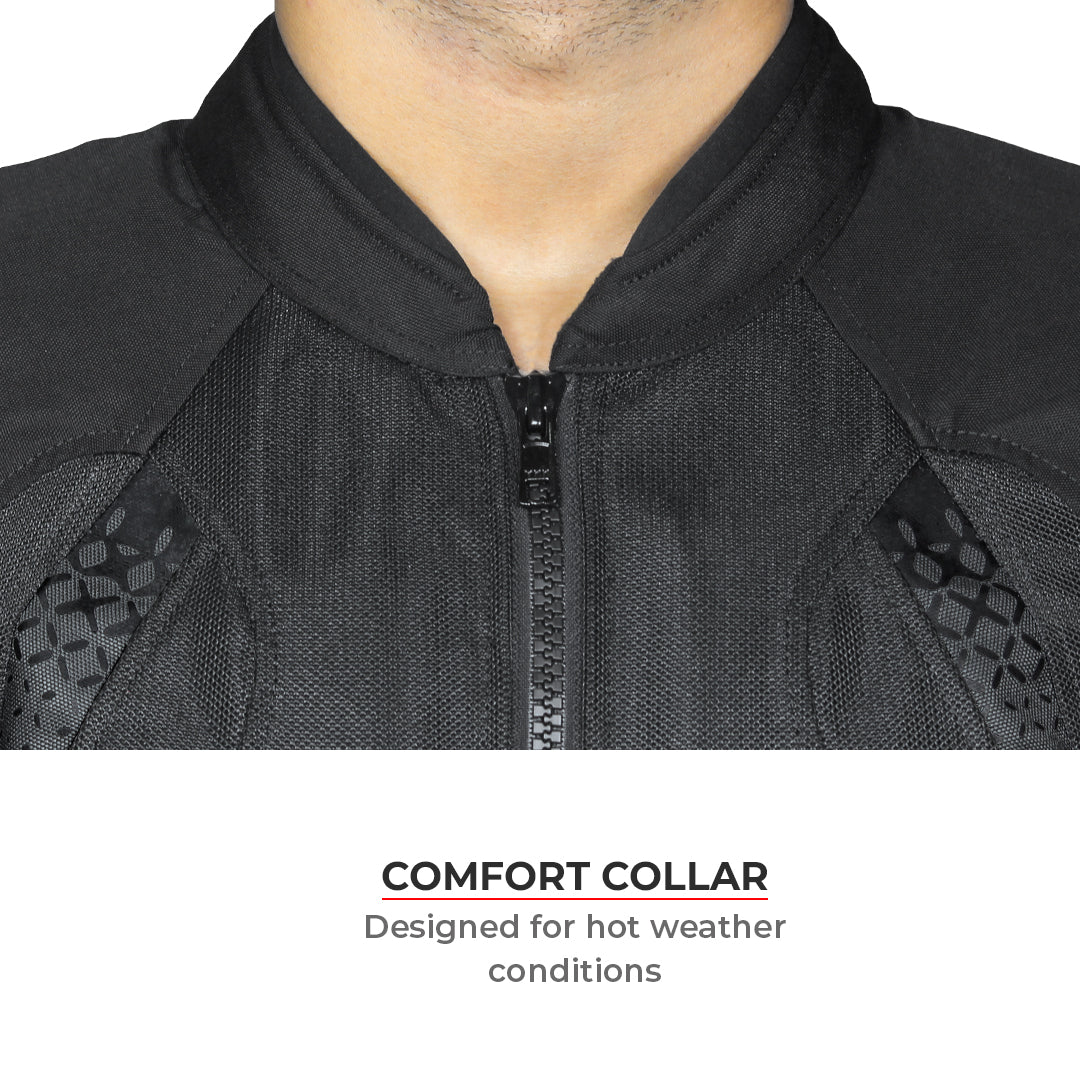 Spencer - Street Mesh Motorcycle Riding Jacket (Red)