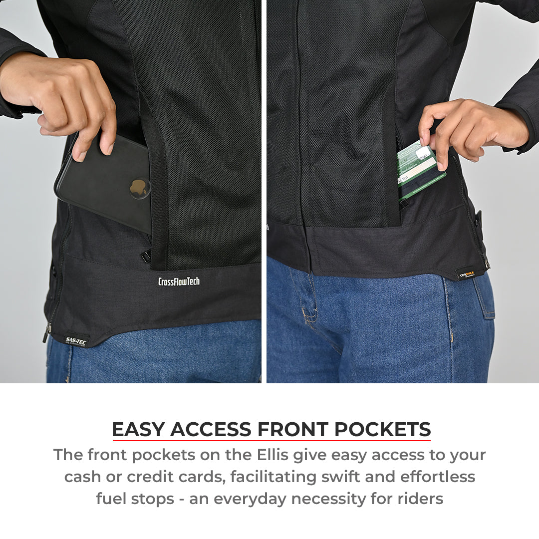 Ellis - CE Certified Women's Riding Jacket (Green)