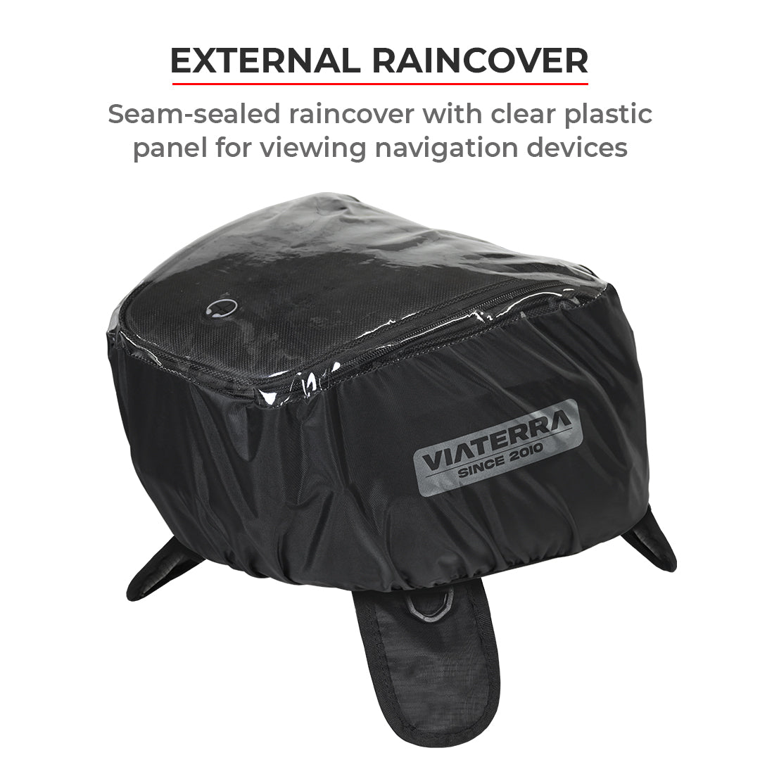 Oxus - 13L - Magnetic Tank Bag with Rain Cover (Black)