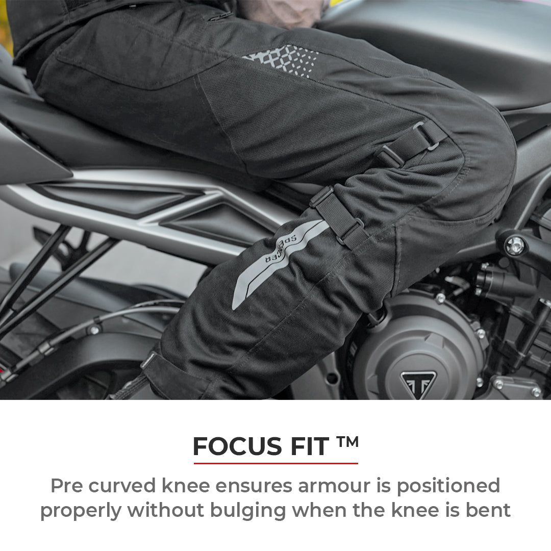 Spencer – Street Mesh Motorcycle Riding Pants - Black