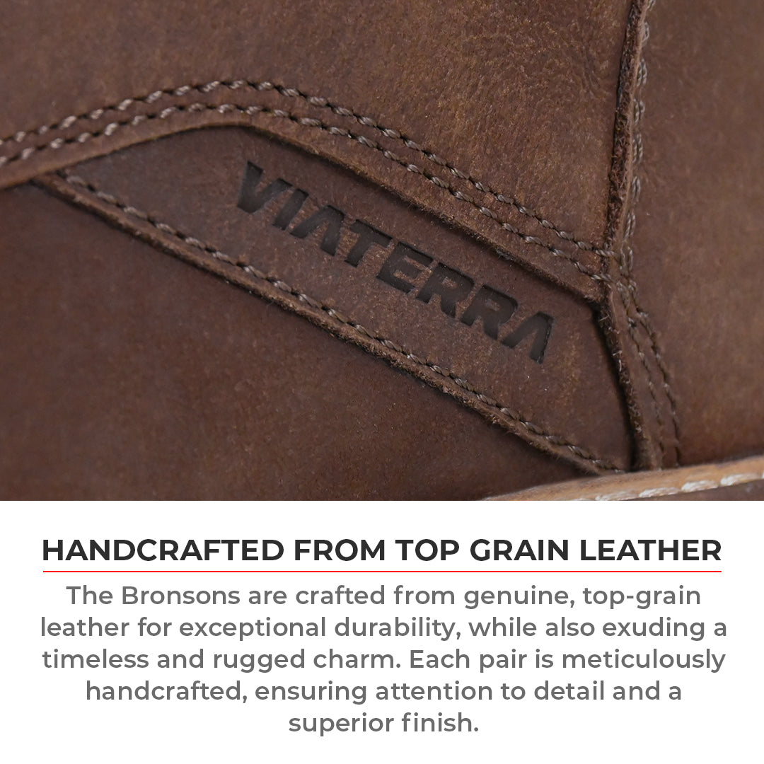 Bronson - Retro Style Motorcycle Riding Boots (Brown)