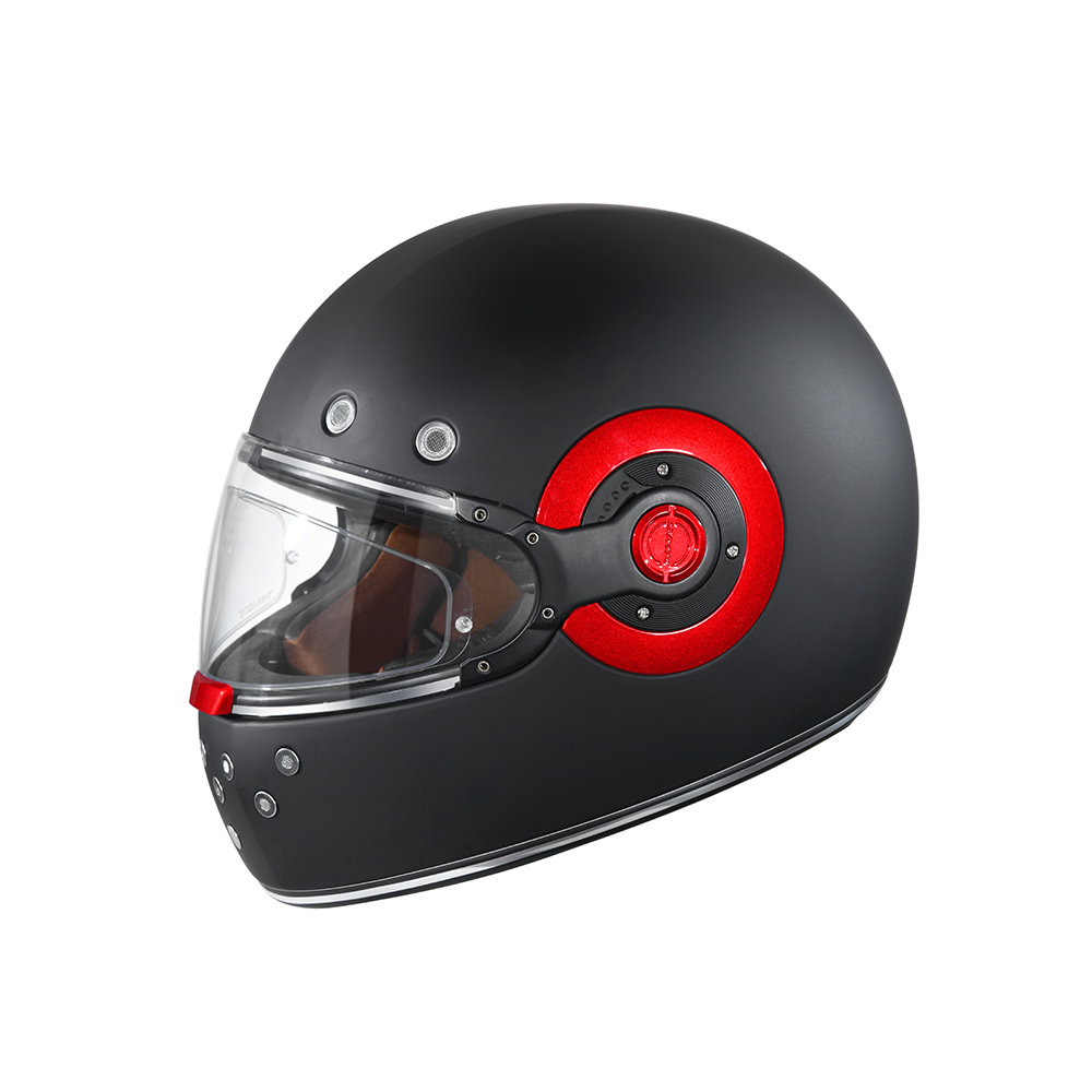 Retro Solid - Motorcycle Riding Helmet (Matt Black)