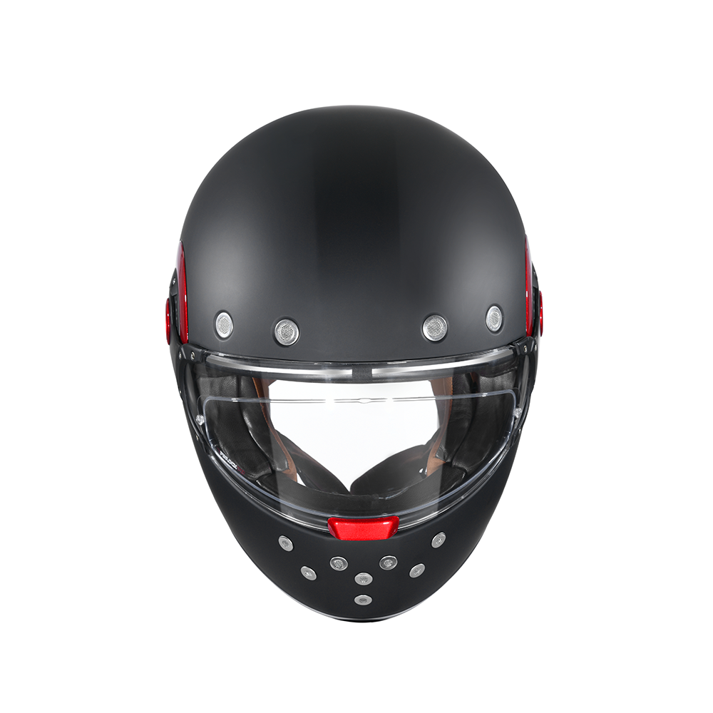 Retro Solid - Motorcycle Riding Helmet (Matt Black)