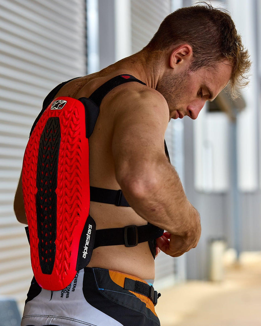 A-5 Plasma Chest Protector - Black Red White