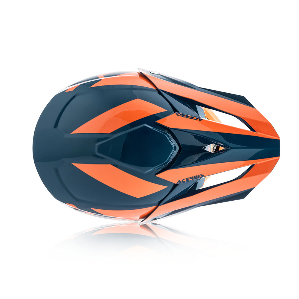 Profile 4 - Motocross Riding Helmet (Blue/Orange)
