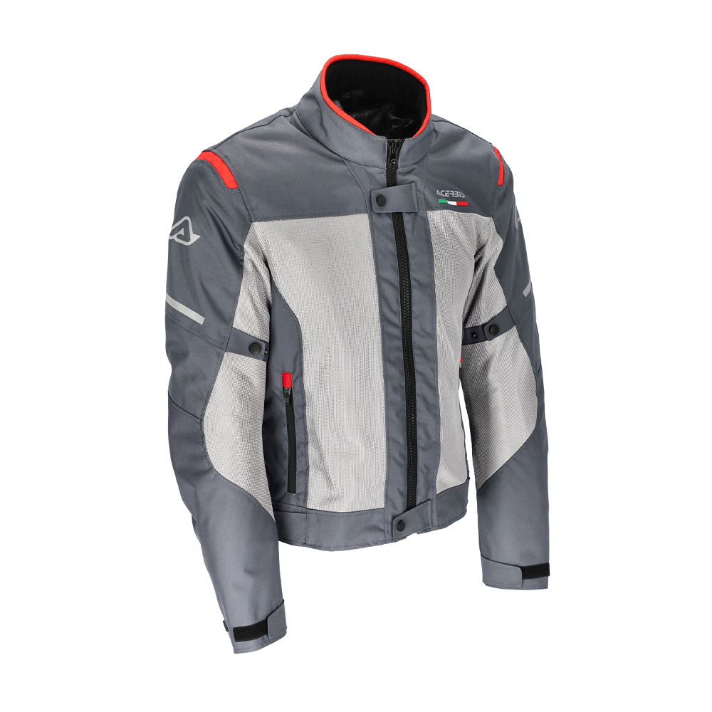 Ruby Jacket - Grey/Red