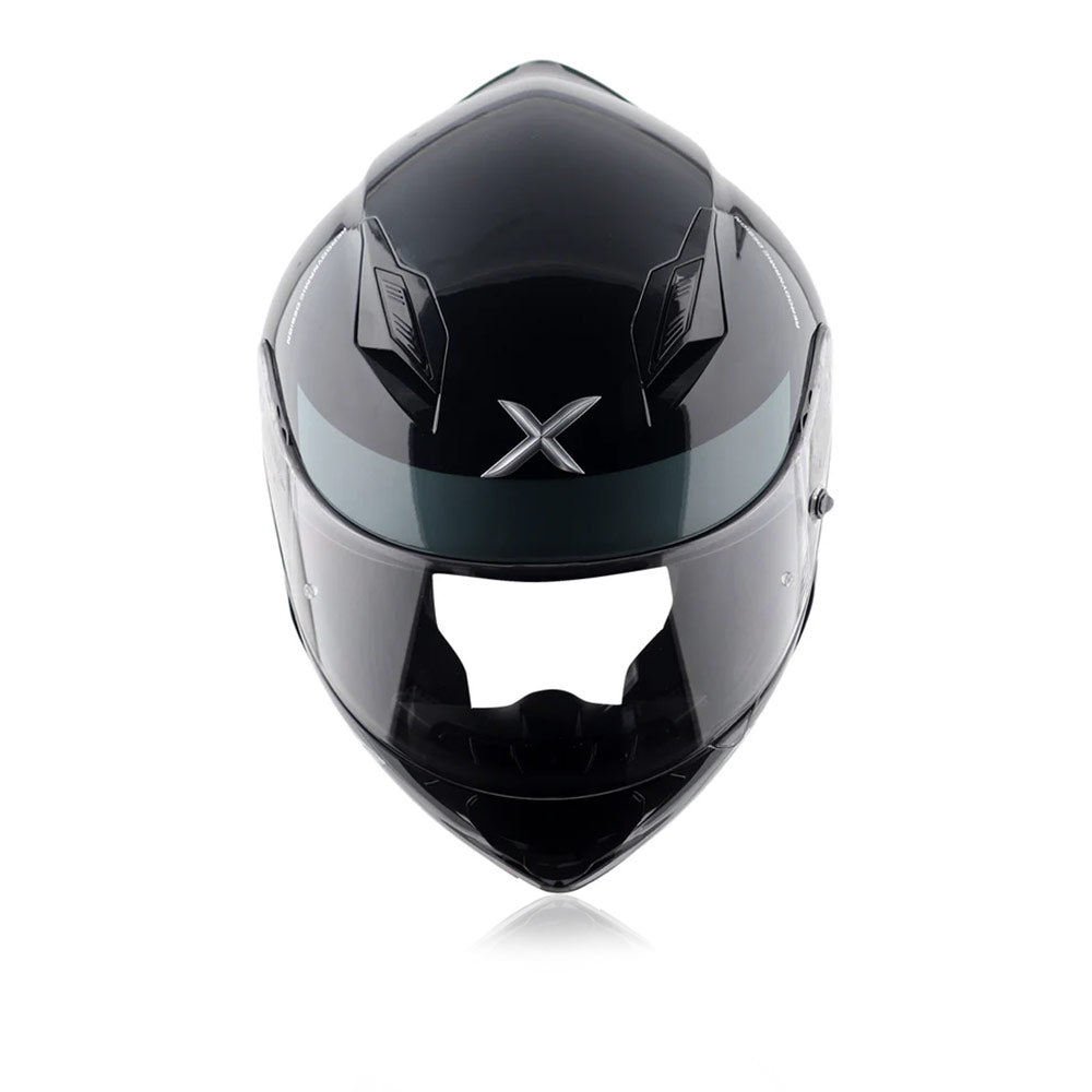 Hunter Turbo - Motorcycle Riding Helmet (Black/Grey)