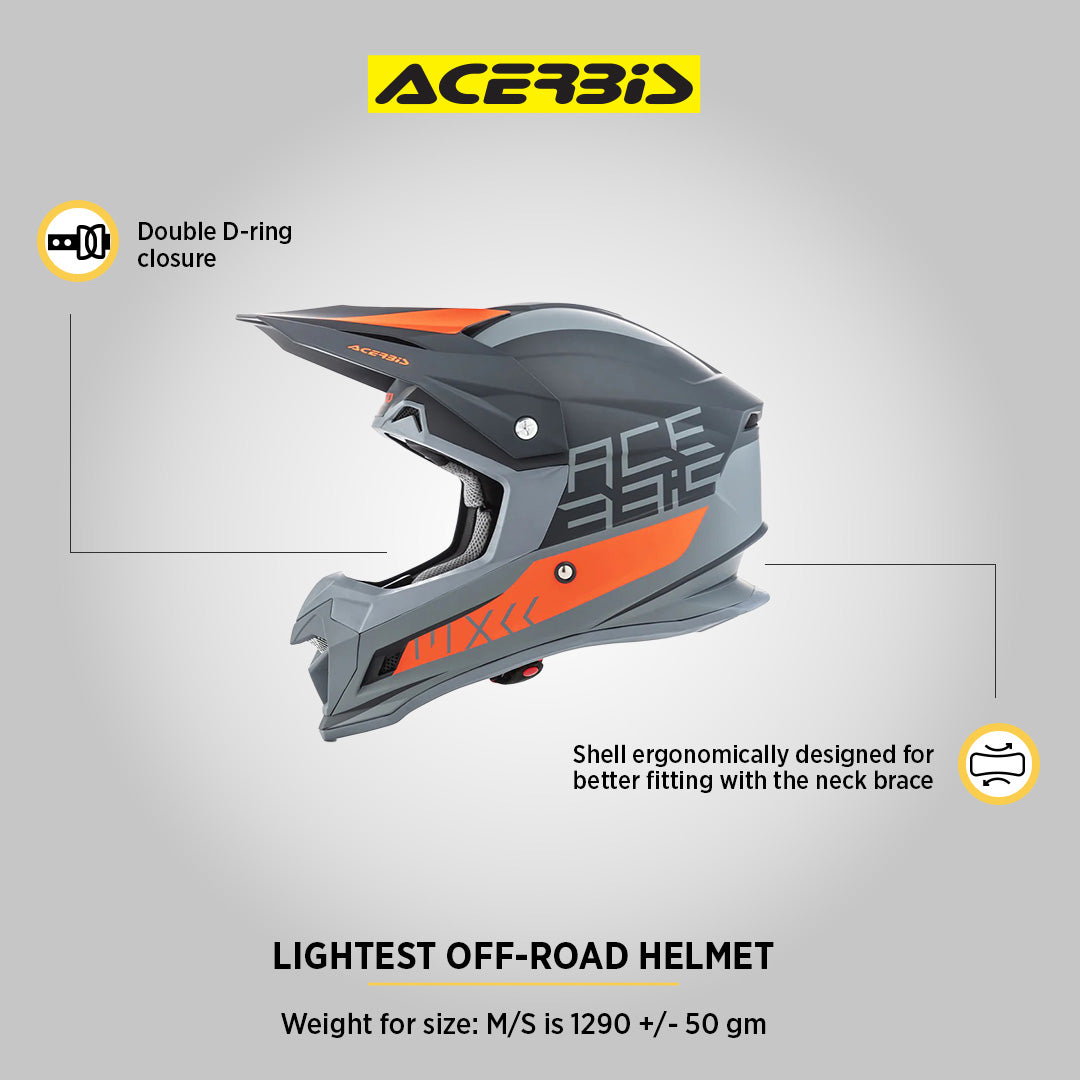 Profile 4 - Motocross Riding Helmet (Black/Orange)