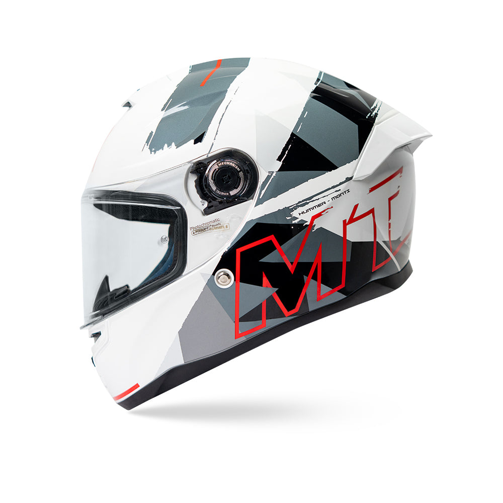 Hummer Monti A5 - Motorcycle Riding Helmet (Gloss White)
