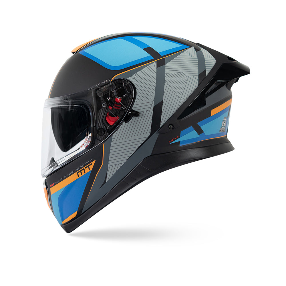 bluish gray motorcycle helmets Iron King Helmet with Blue Visor The helmet will also accept the second Day in the Dirt 25