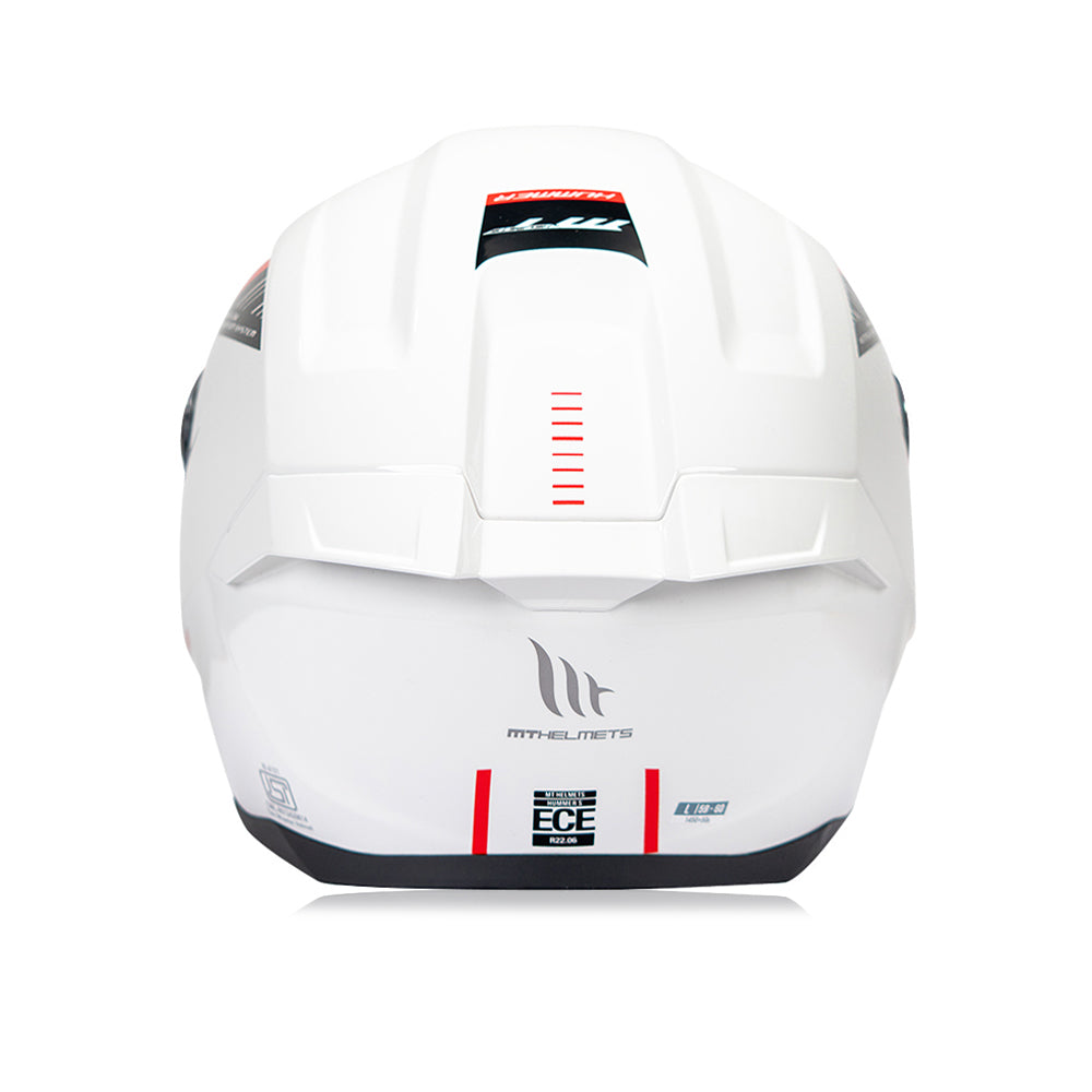 Hummer Solid A0 - Motorcycle Riding Helmet (Gloss White)