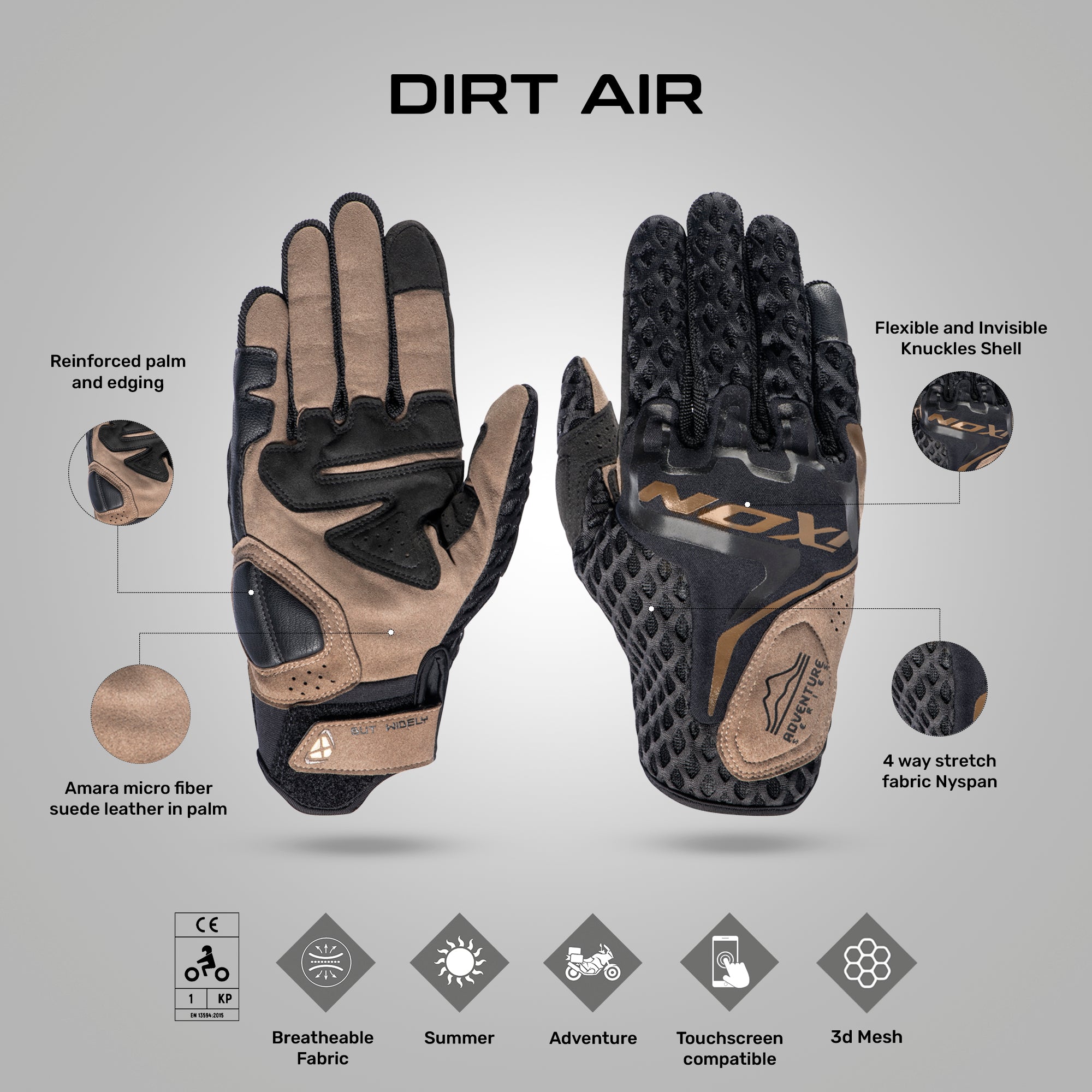 Dirt Air - Motorcycle Adventure Touring Gloves
