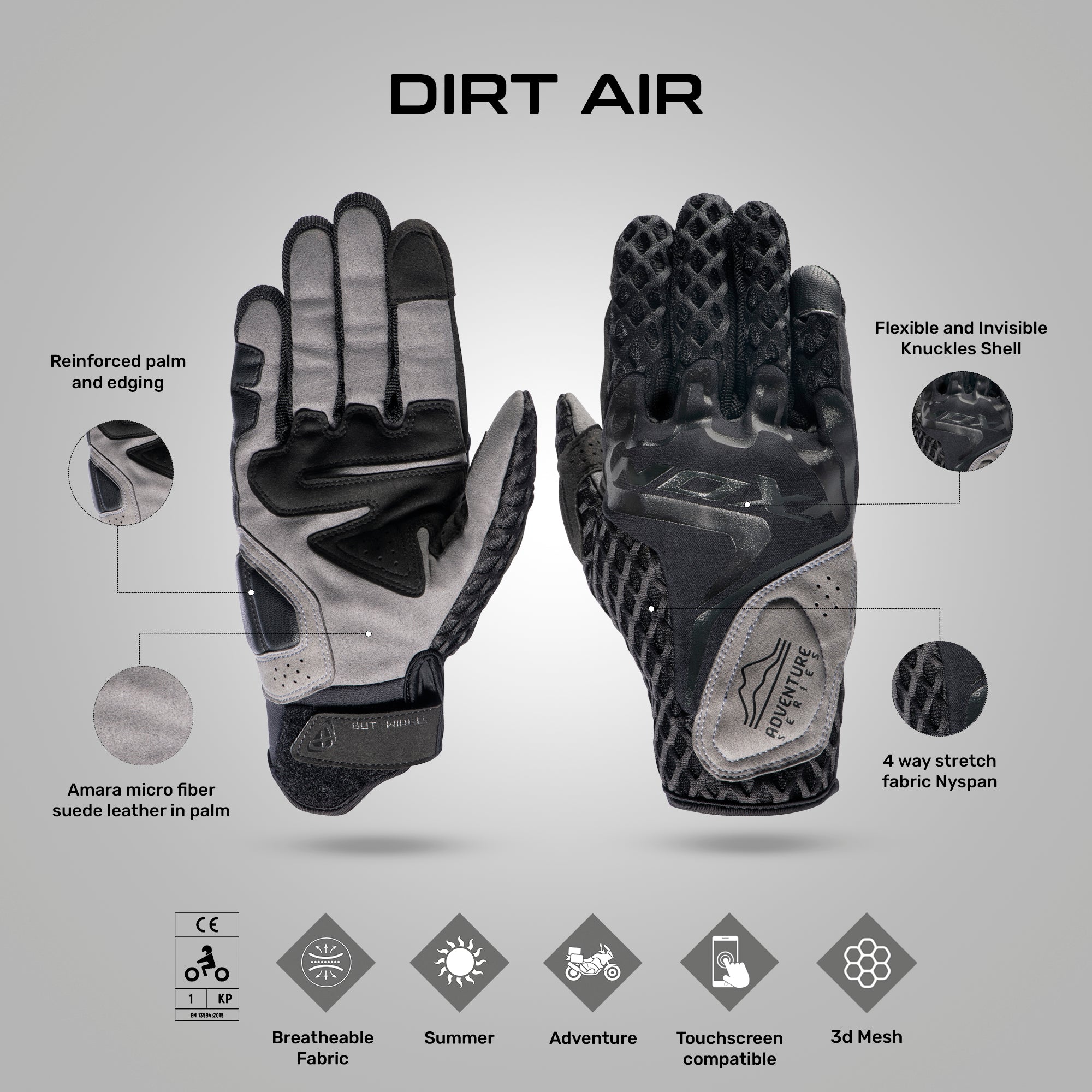 Dirt Air - Motorcycle Adventure Touring Gloves