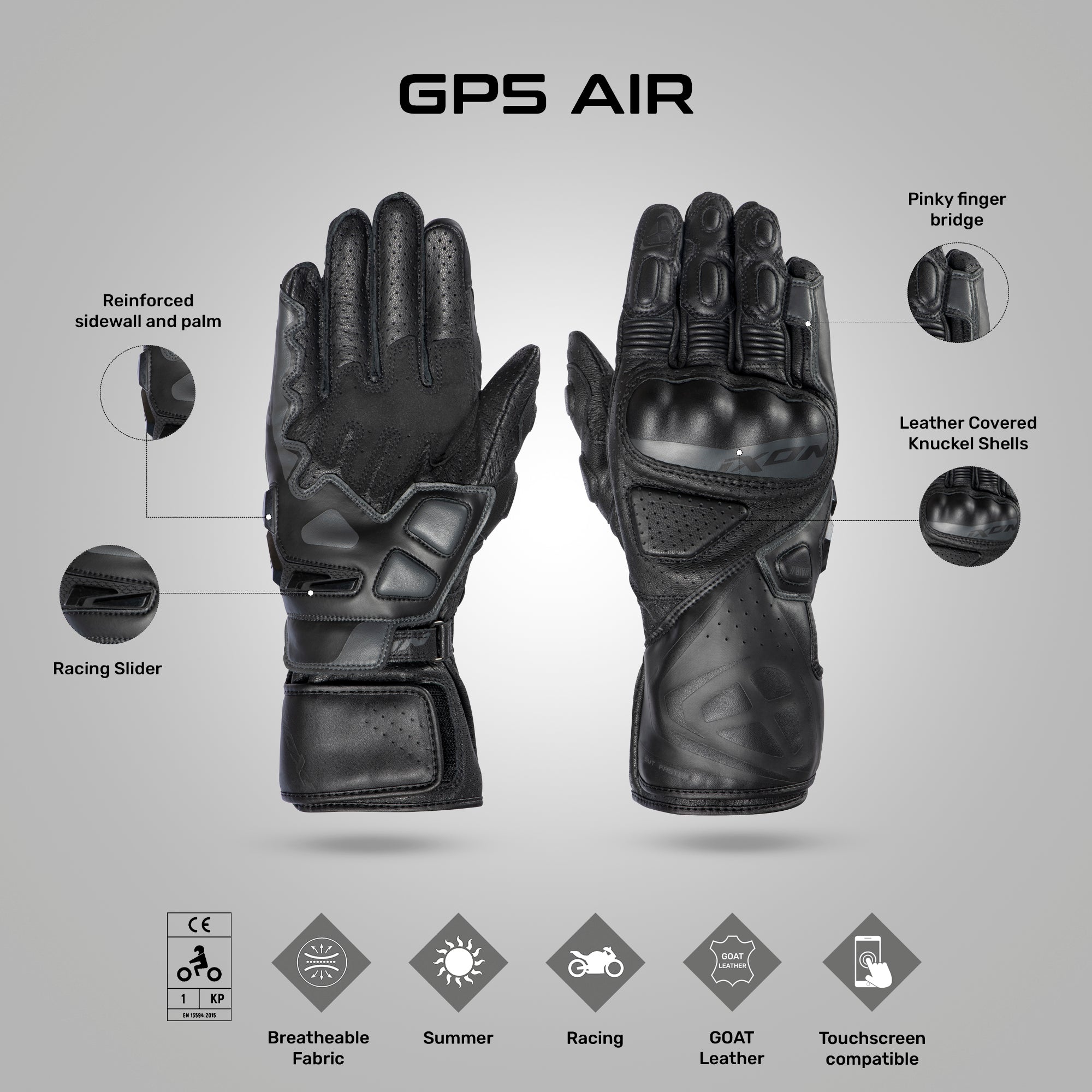 GP5 Air - Full Guantlet Racing Gloves