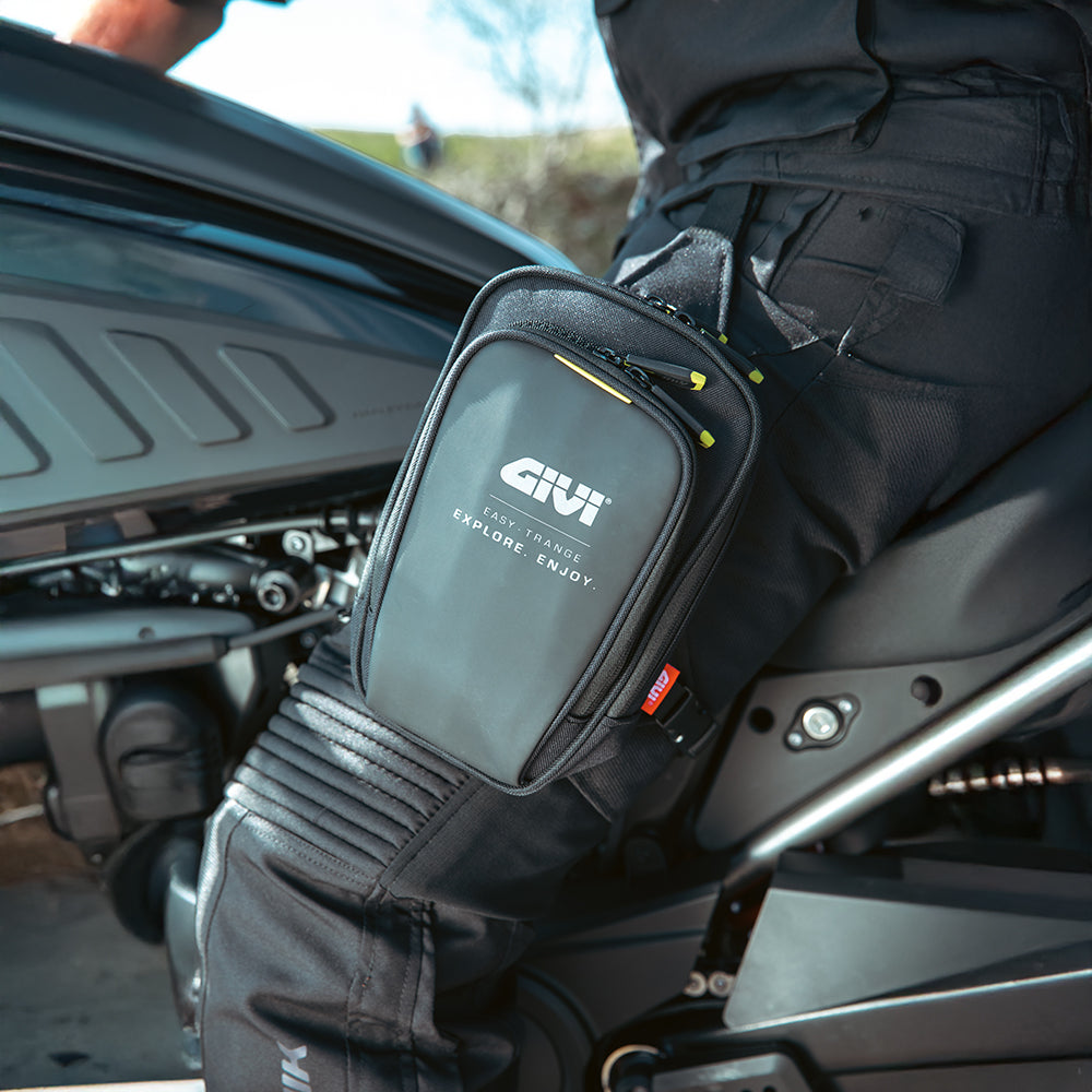 EA139 - 1L - Leg Bag for Motorcyclists (Black)