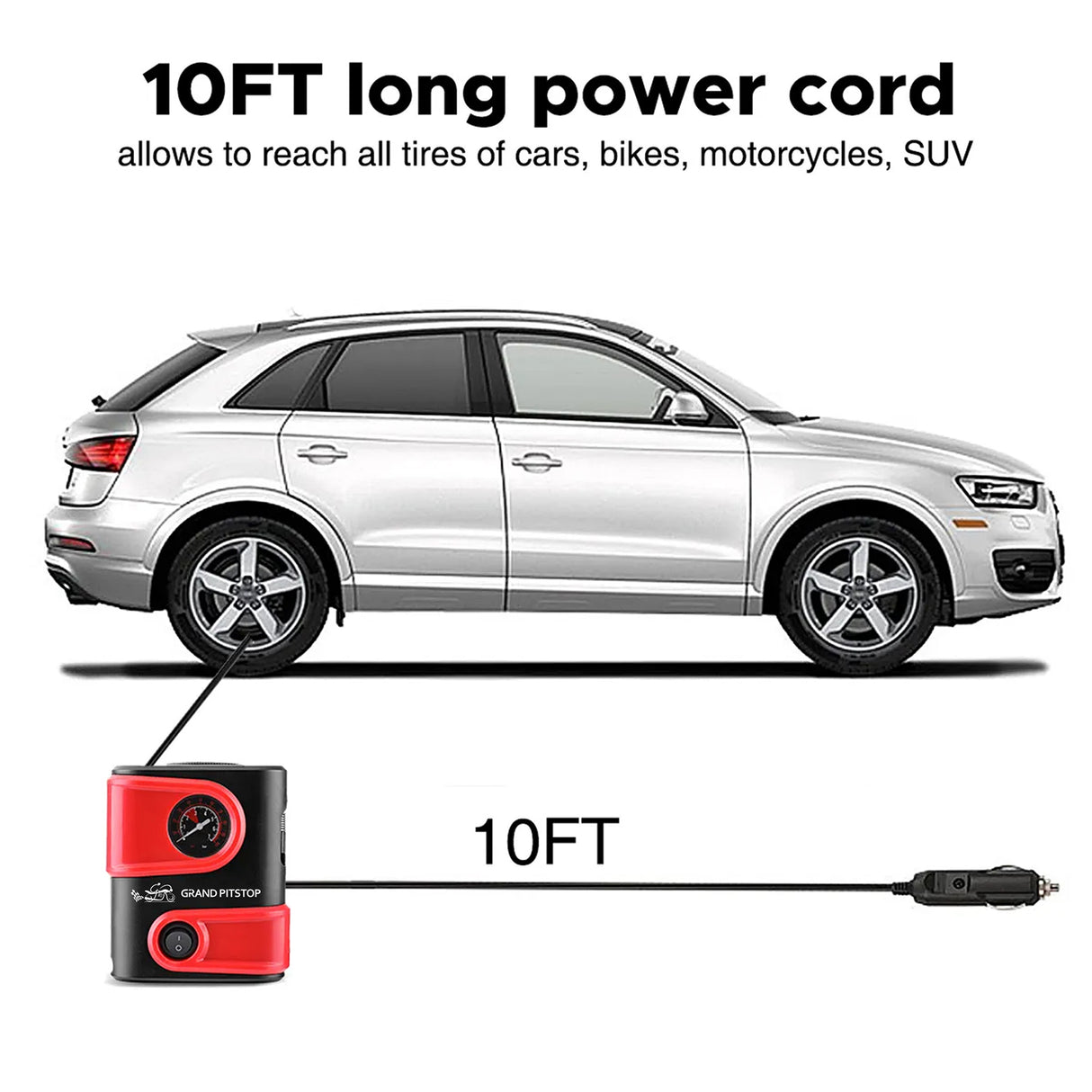 Tire Inflator Machine Dual Port for Car and Bike