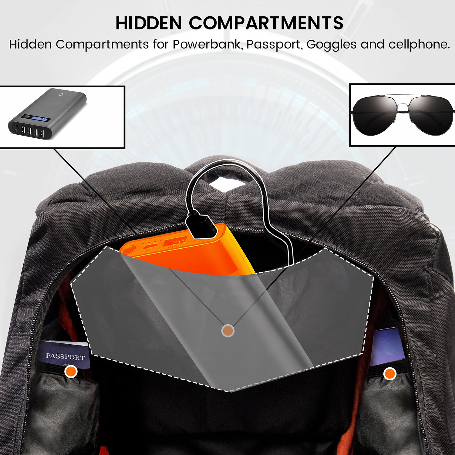 Night Wing Mark-2 - 25L Motocycle Backpack (Black)