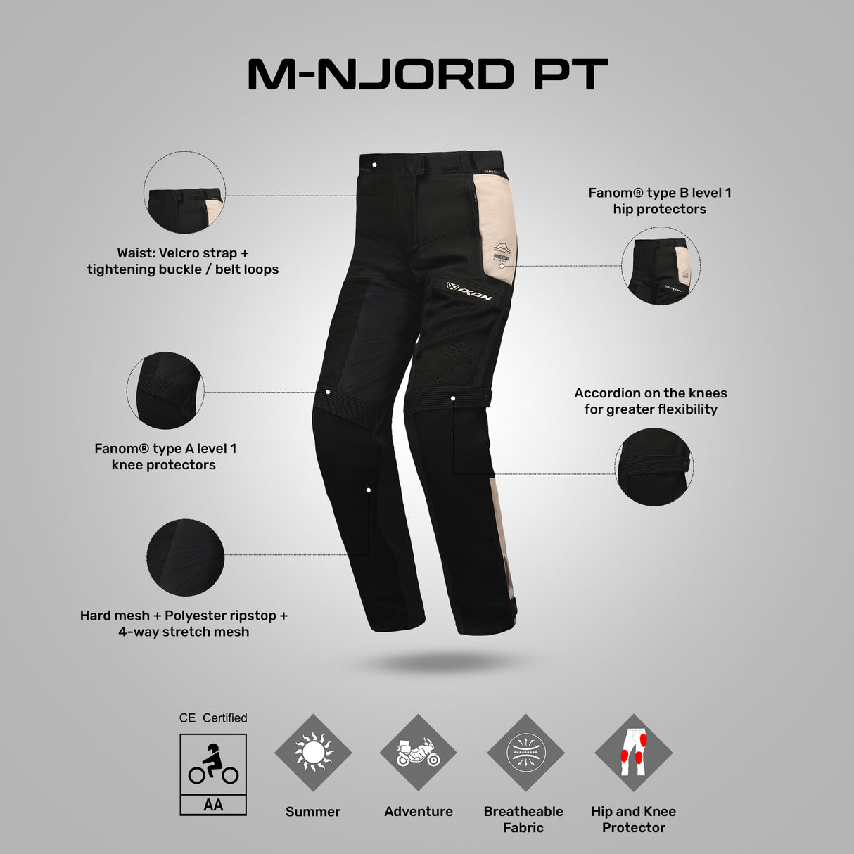 M-Njord Pt - Sand/Black/Red