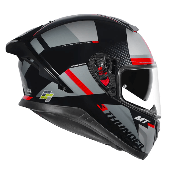 Thunder 3 Sv Pro Arual B1 - Motorcycle Riding Helmet (Gloss Grey/Black)