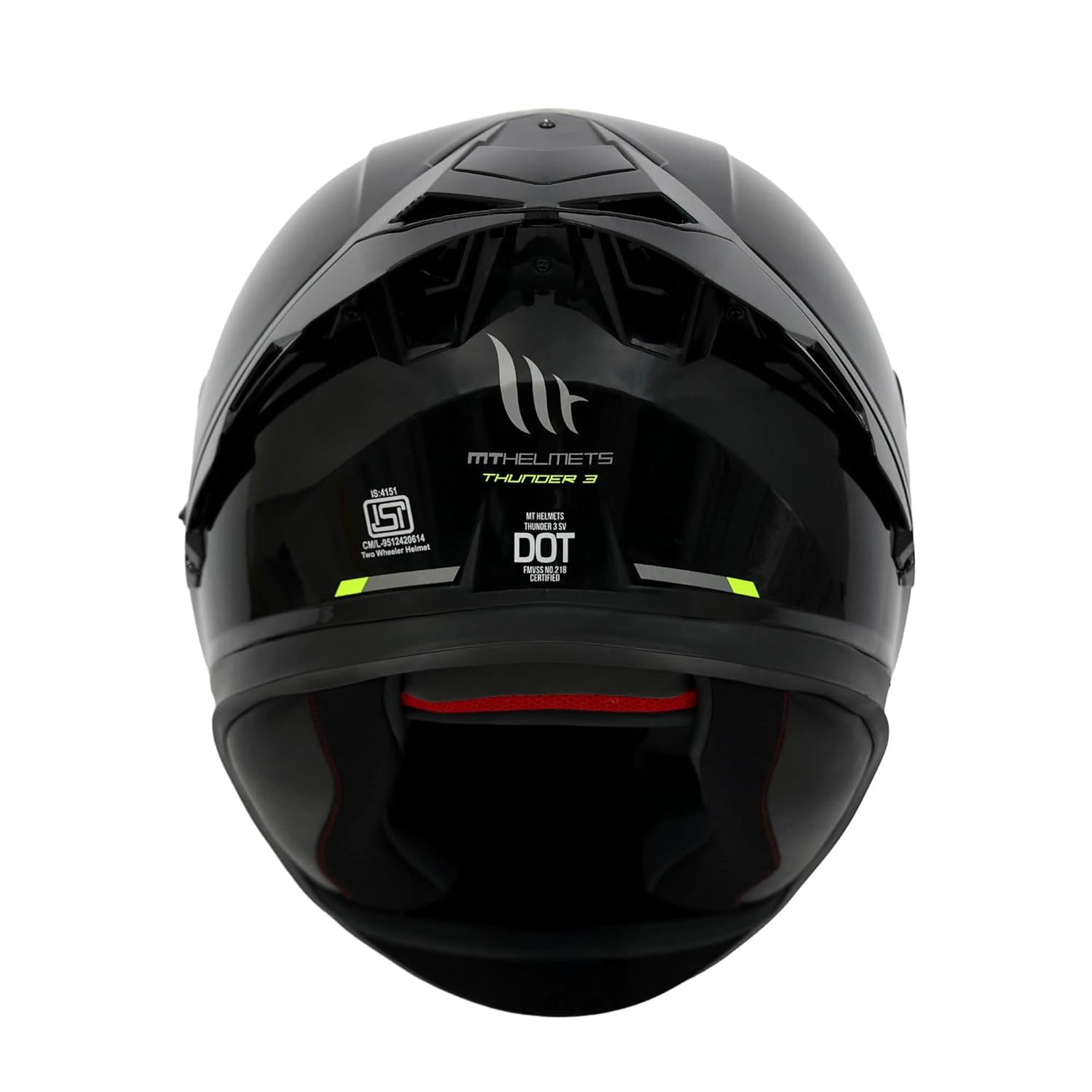 Thunder 3 Pro Solid - Motorcycle Riding Helmet (Gloss Black)