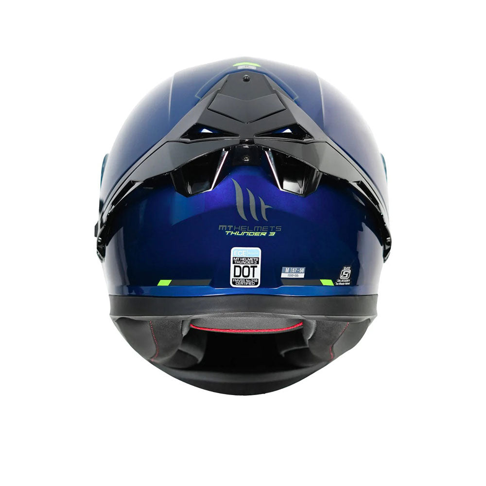 Thunder 3 Pro Solid - Motorcycle Riding Helmet (Gloss Blue)
