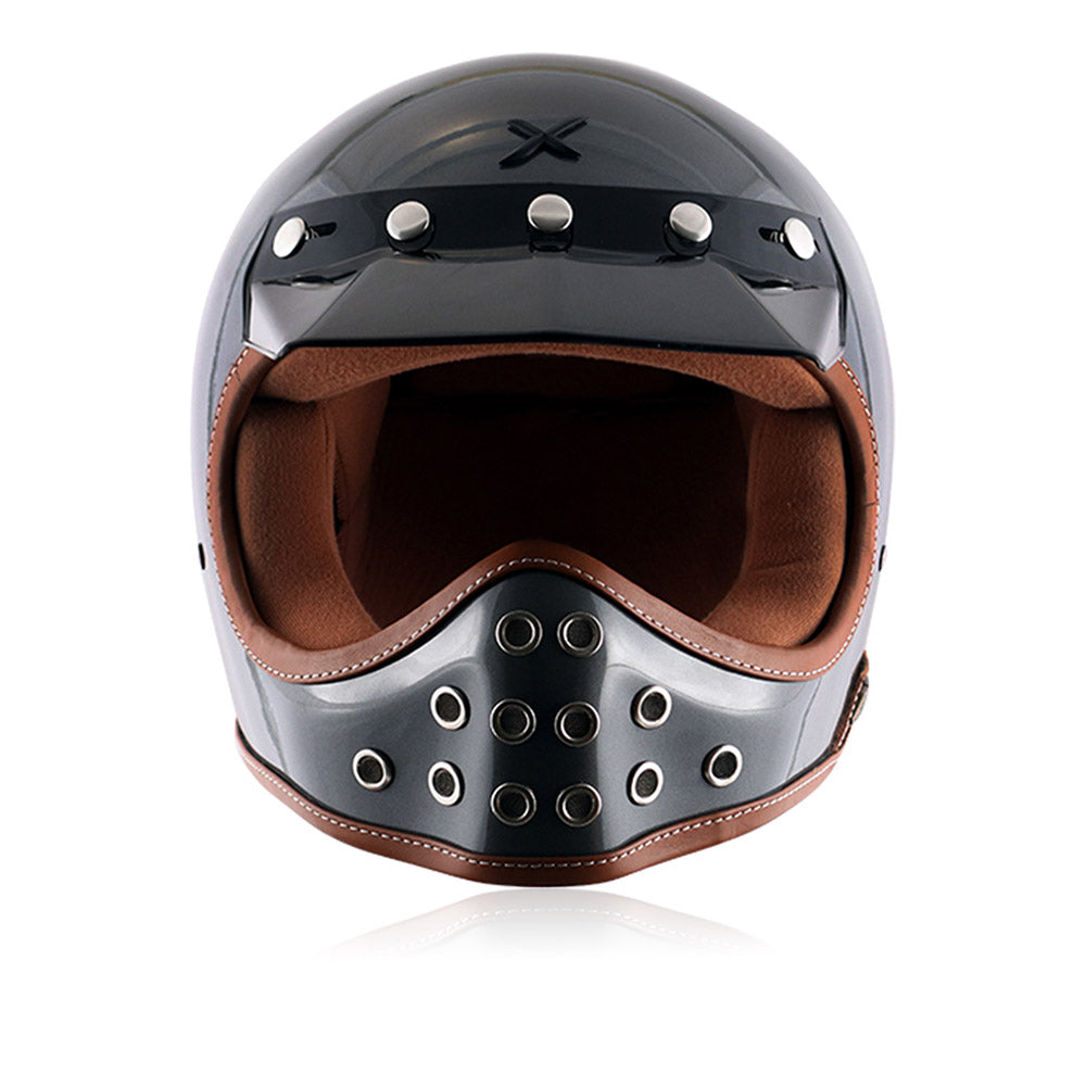 Moto-X Solid - Motorcycle Riding Helmet (Athena Grey)