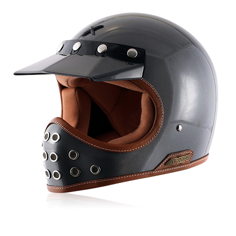 Moto-X Solid - Motorcycle Riding Helmet (Athena Grey)