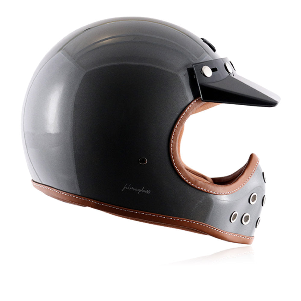 Moto-X Solid - Motorcycle Riding Helmet (Athena Grey)