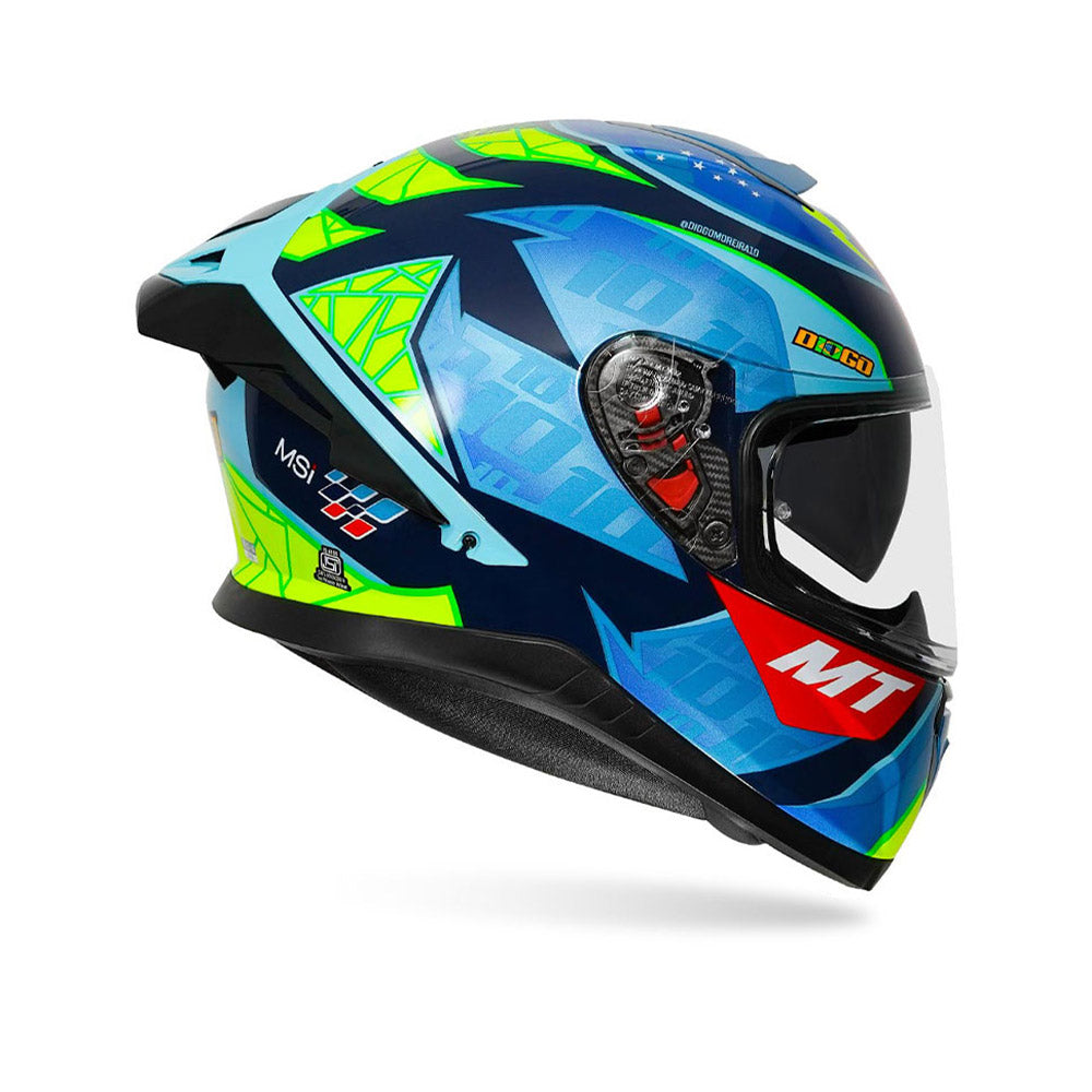 Thunder 3 Sv (Spoiler) Diogo Moreira A7 + Visor - Motorcycle Riding Helmet (Gloss)