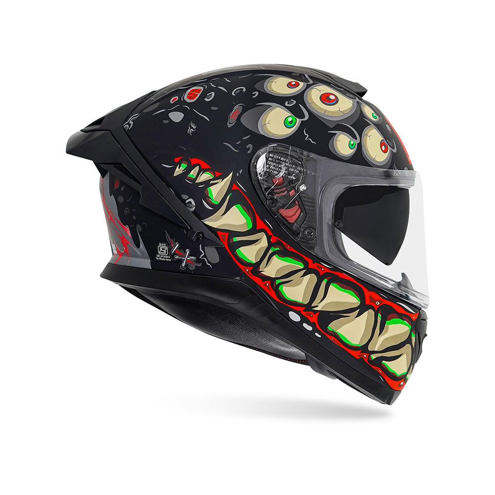 Thunder 3 SV Pro Yarn - Motorcycle Riding Helmet (Matt Black/Yellow/Red)